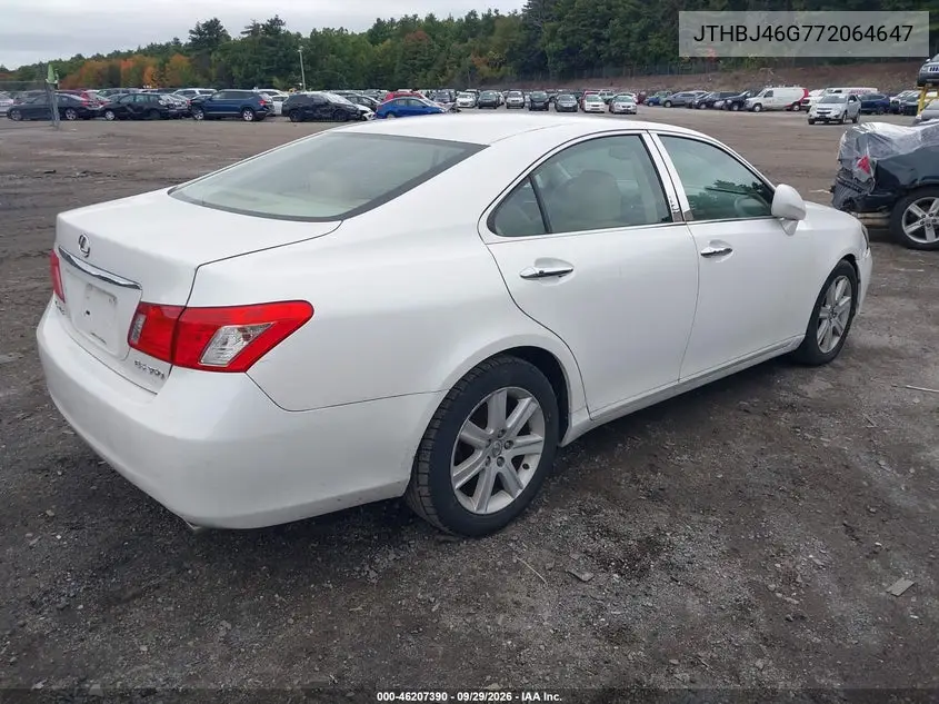 2007 LEXUS ES VIN JTHBJ46G772064647 — фото 4