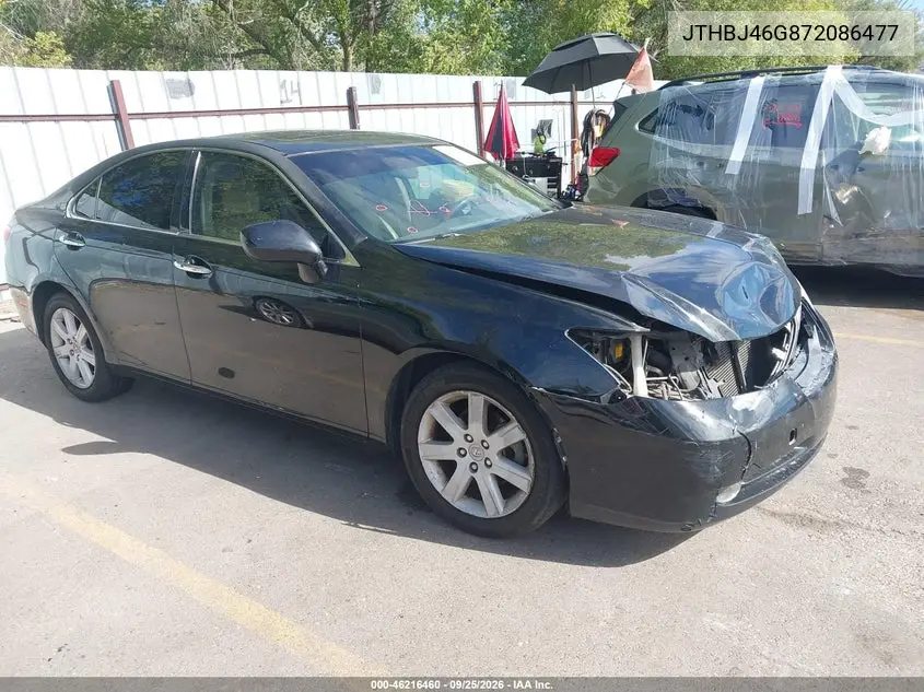 LEXUS ES 2007, VIN JTHBJ46G872086477