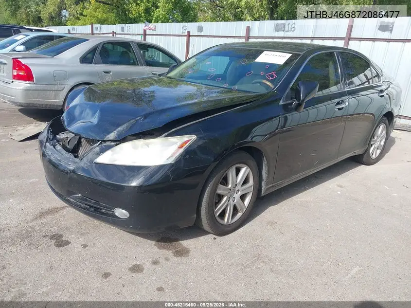 2007 LEXUS ES VIN JTHBJ46G872086477 — фото 2