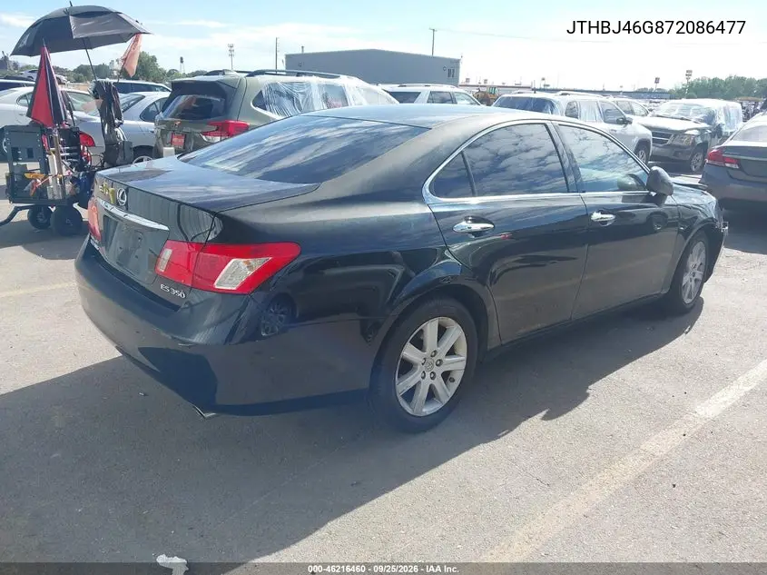 2007 LEXUS ES VIN JTHBJ46G872086477 — фото 4