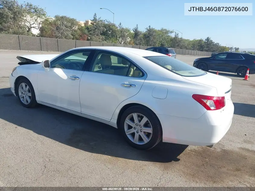 2007 LEXUS ES VIN JTHBJ46G872076600 — фото 3