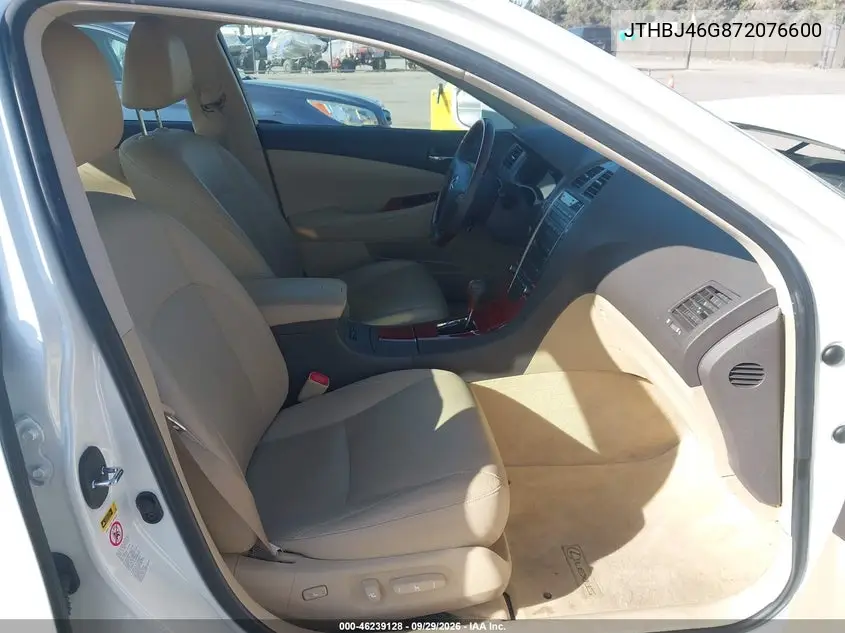 2007 LEXUS ES VIN JTHBJ46G872076600 — фото 5