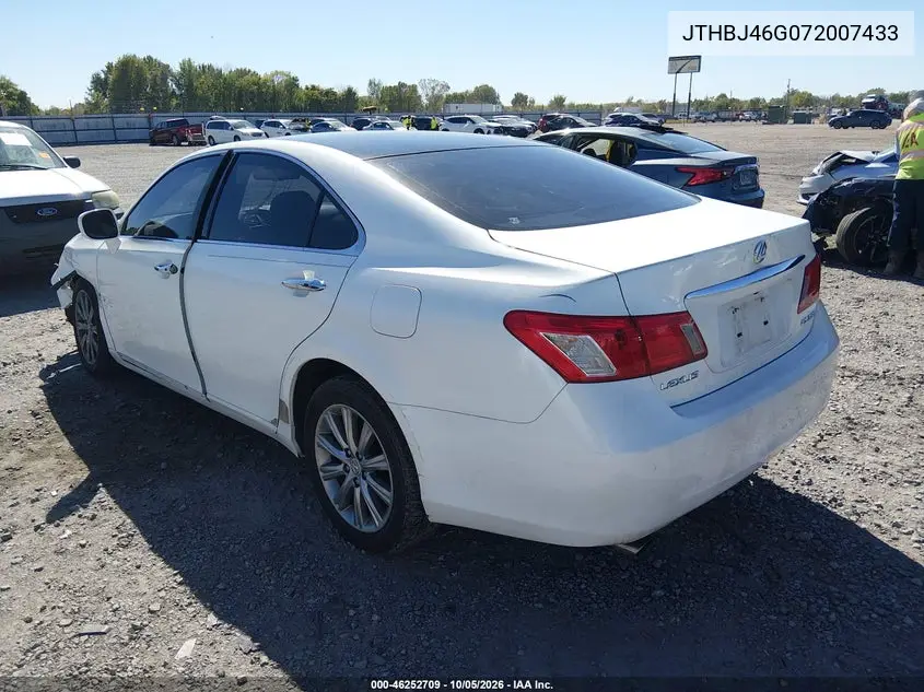 2007 LEXUS ES VIN JTHBJ46G072007433 — фото 3
