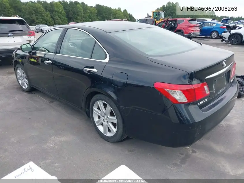 2007 LEXUS ES VIN JTHBJ46G672008263 — фото 3