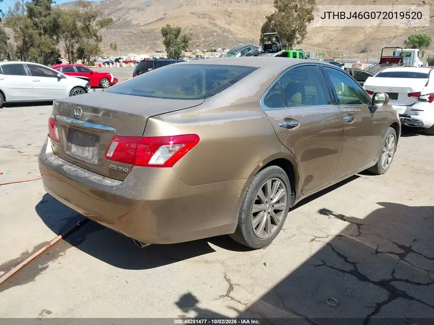 2007 LEXUS ES VIN JTHBJ46G072019520 — фото 4