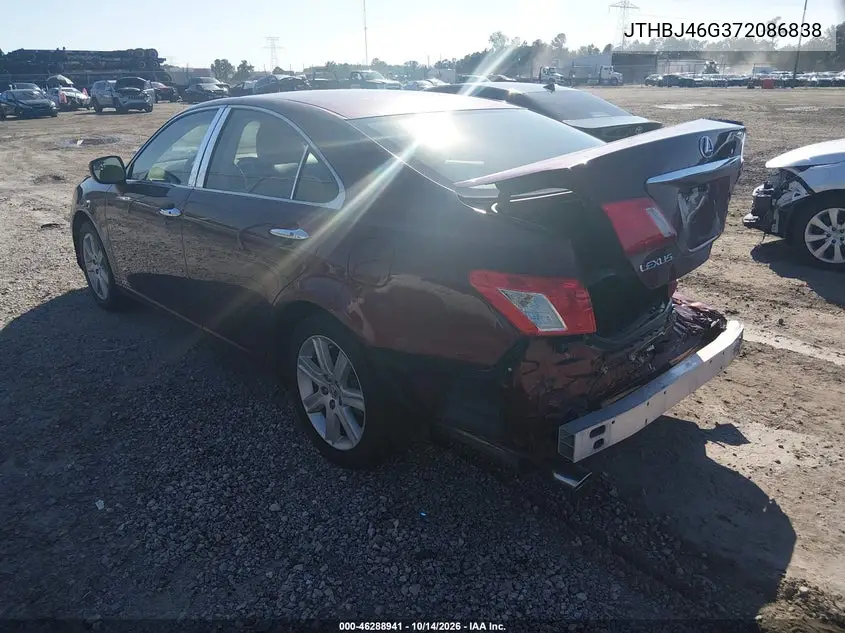 2007 LEXUS ES VIN JTHBJ46G372086838 — фото 3