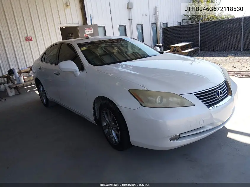 LEXUS ES 2007, VIN JTHBJ46G572118530