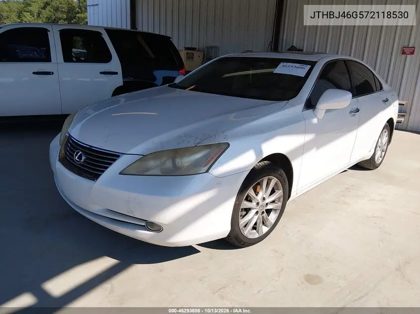 2007 LEXUS ES VIN JTHBJ46G572118530 — фото 2