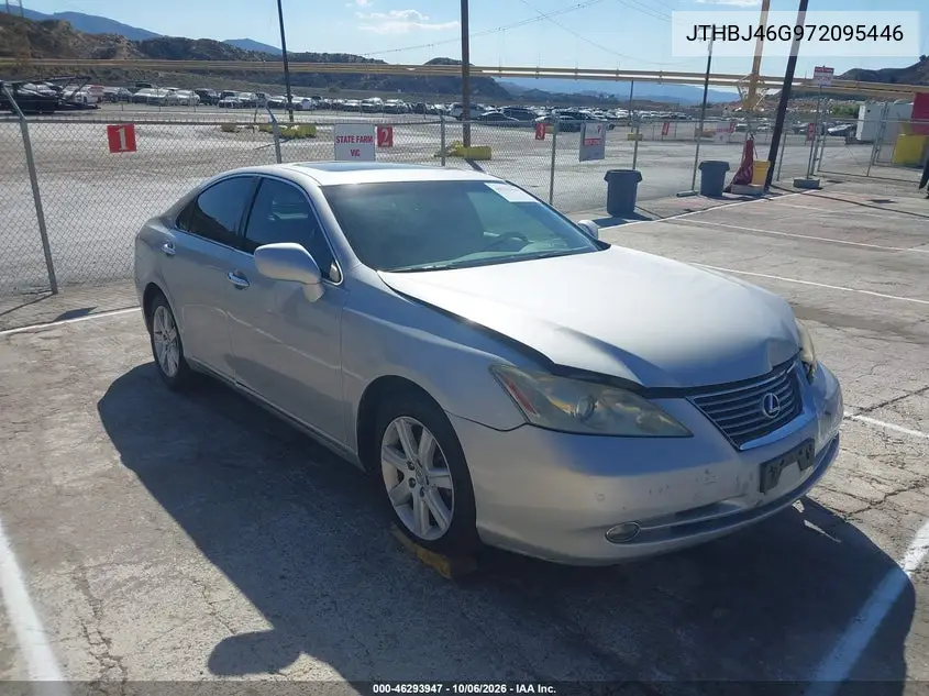 LEXUS ES 2007, VIN JTHBJ46G972095446
