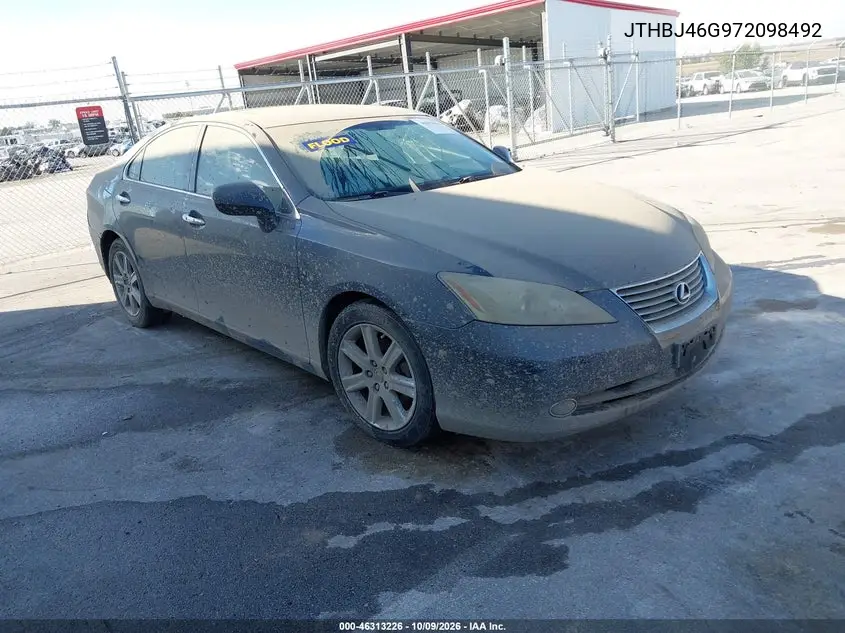 LEXUS ES 2007, VIN JTHBJ46G972098492