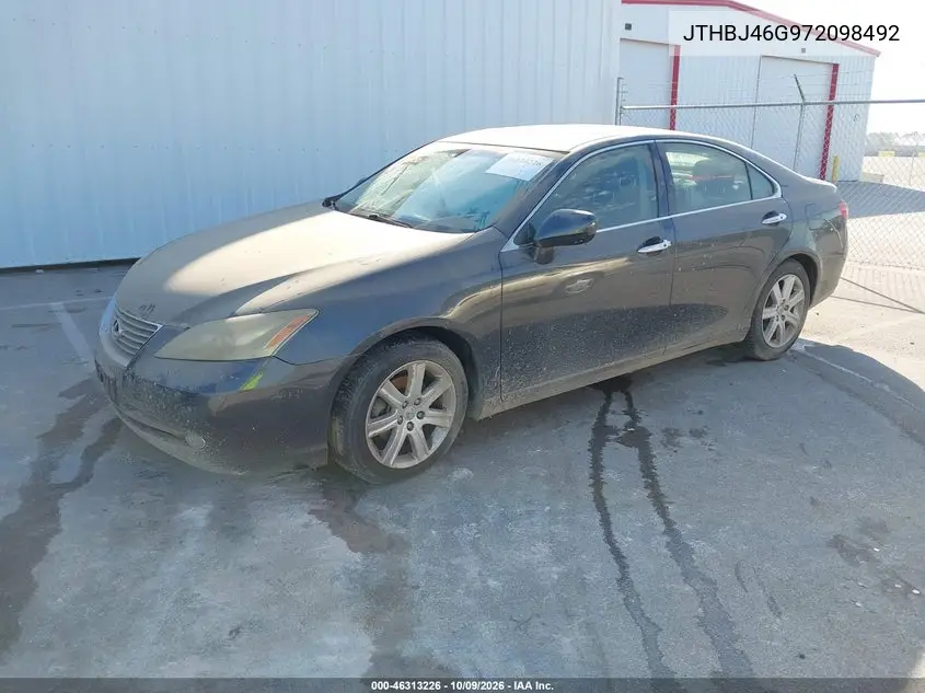 2007 LEXUS ES VIN JTHBJ46G972098492 — фото 2