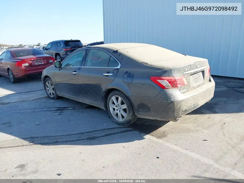 2007 LEXUS ES VIN JTHBJ46G972098492 — фото 3