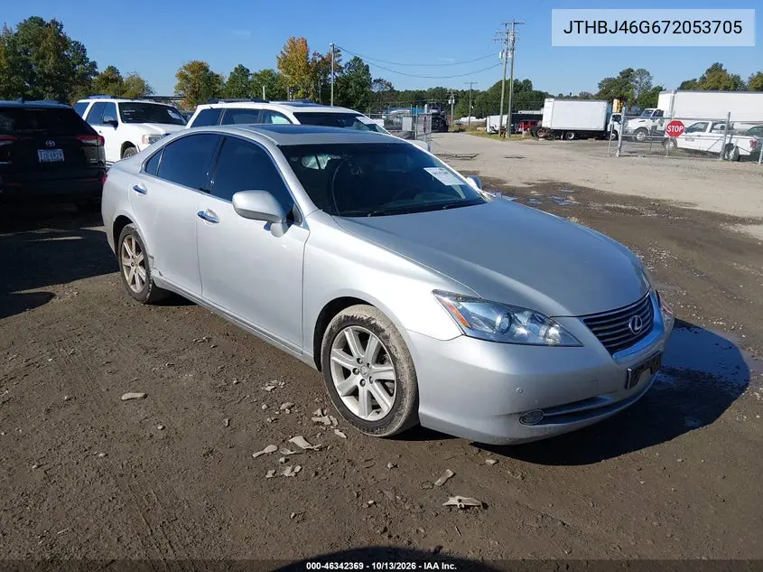 LEXUS ES 2007, VIN JTHBJ46G672053705