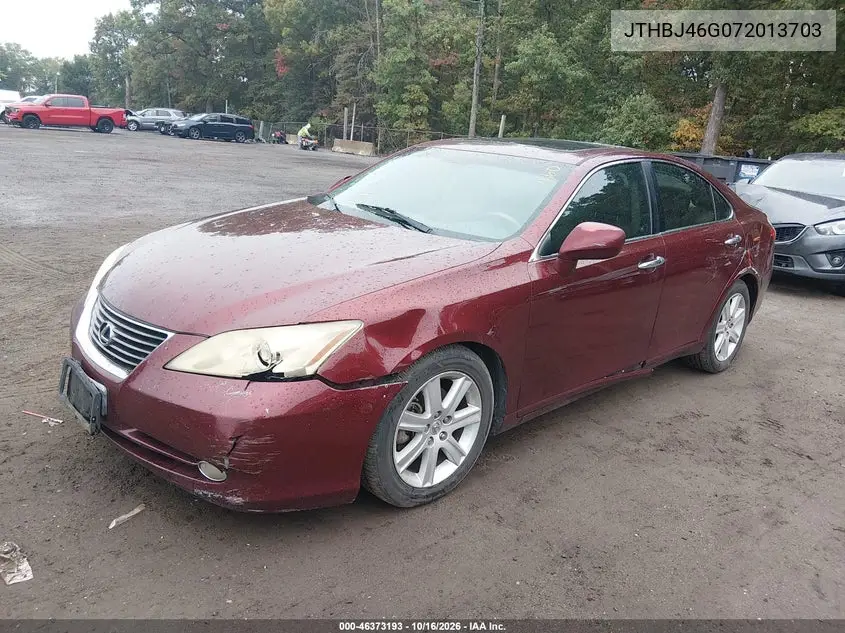 2007 LEXUS ES VIN JTHBJ46G072013703 — фото 2