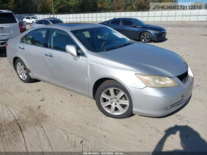 LEXUS ES 2007, VIN JTHBJ46G272112510