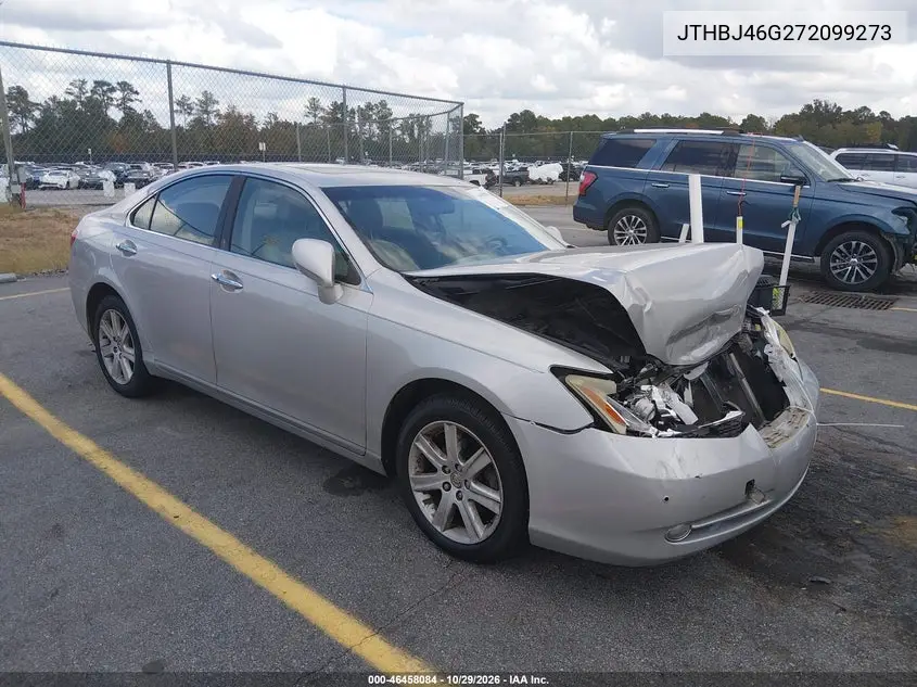 LEXUS ES 2007, VIN JTHBJ46G272099273