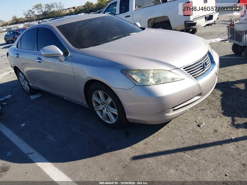 LEXUS ES 2007, VIN JTHBJ46G572000882