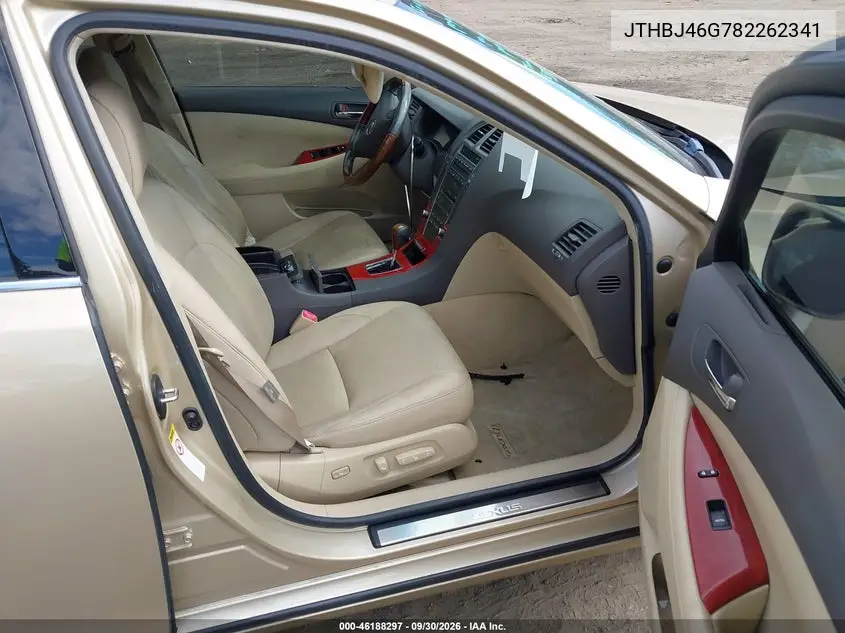 2008 LEXUS ES VIN JTHBJ46G782262341 — фото 5