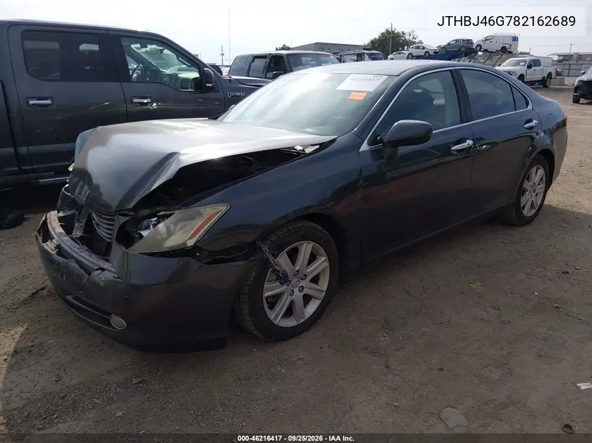 2008 LEXUS ES VIN JTHBJ46G782162689 — фото 2