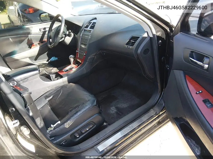 2008 LEXUS ES VIN JTHBJ46G582229600 — фото 5