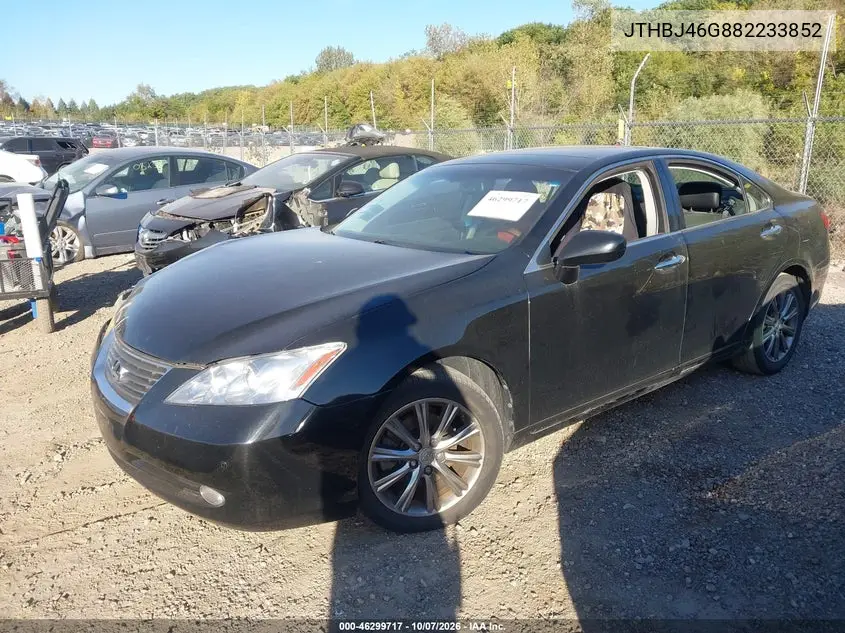 2008 LEXUS ES VIN JTHBJ46G882233852 — фото 2