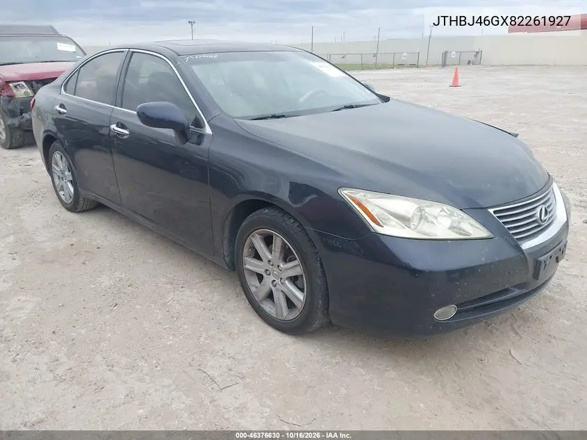 LEXUS ES 2008, VIN JTHBJ46GX82261927