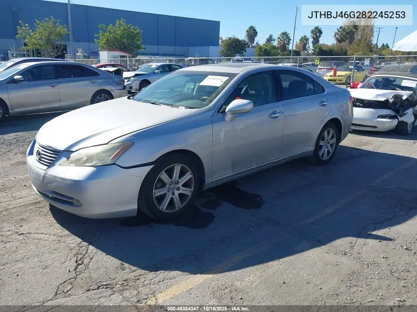 2008 LEXUS ES VIN JTHBJ46G282245253 — фото 2