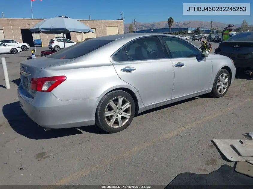 2008 LEXUS ES VIN JTHBJ46G282245253 — фото 4