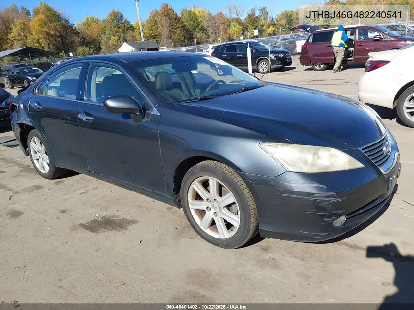 LEXUS ES 2008, VIN JTHBJ46G482240541