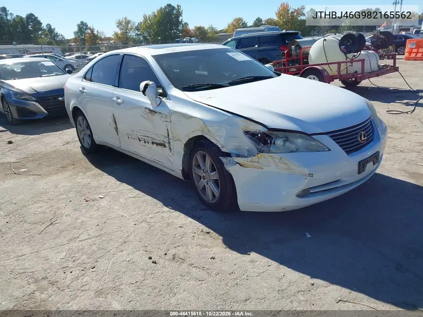 LEXUS ES 2008, VIN JTHBJ46G982165562