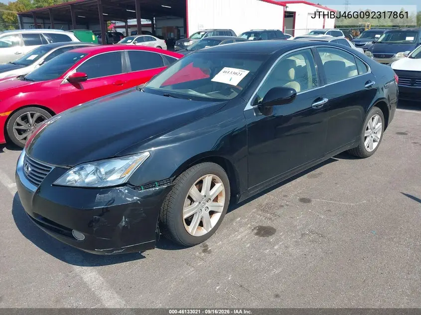 2009 LEXUS ES VIN JTHBJ46G092317861 — фото 2