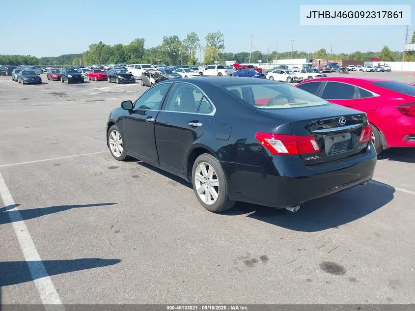 2009 LEXUS ES VIN JTHBJ46G092317861 — фото 3