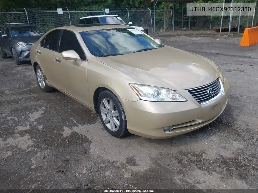 LEXUS ES 2009, VIN JTHBJ46GX92312330