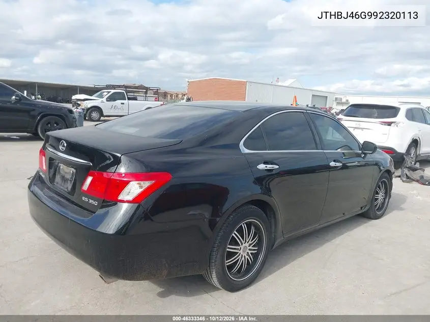 2009 LEXUS ES VIN JTHBJ46G992320113 — фото 4