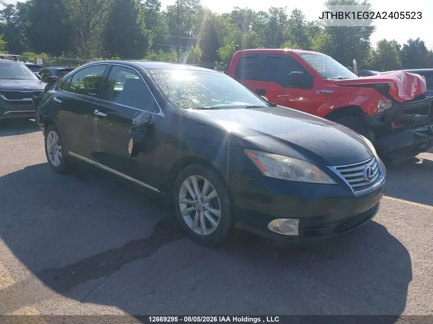 LEXUS ES 2010, VIN JTHBK1EG2A2405523