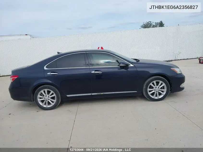 LEXUS ES 2010, VIN JTHBK1EG6A2356827