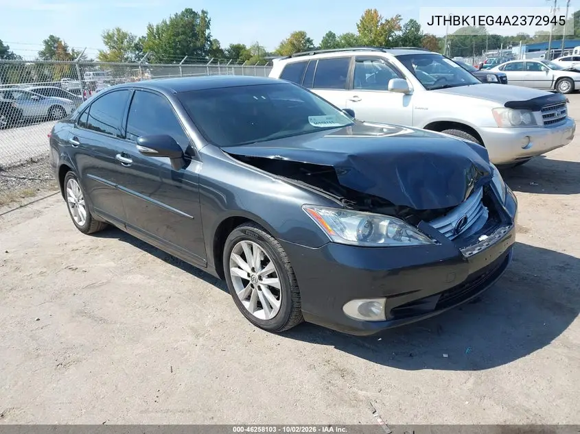 LEXUS ES 2010, VIN JTHBK1EG4A2372945