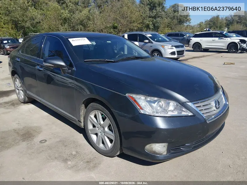 LEXUS ES 2010, VIN JTHBK1EG6A2379640