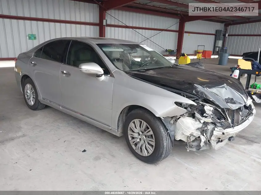 LEXUS ES 2010, VIN JTHBK1EG4A2346717