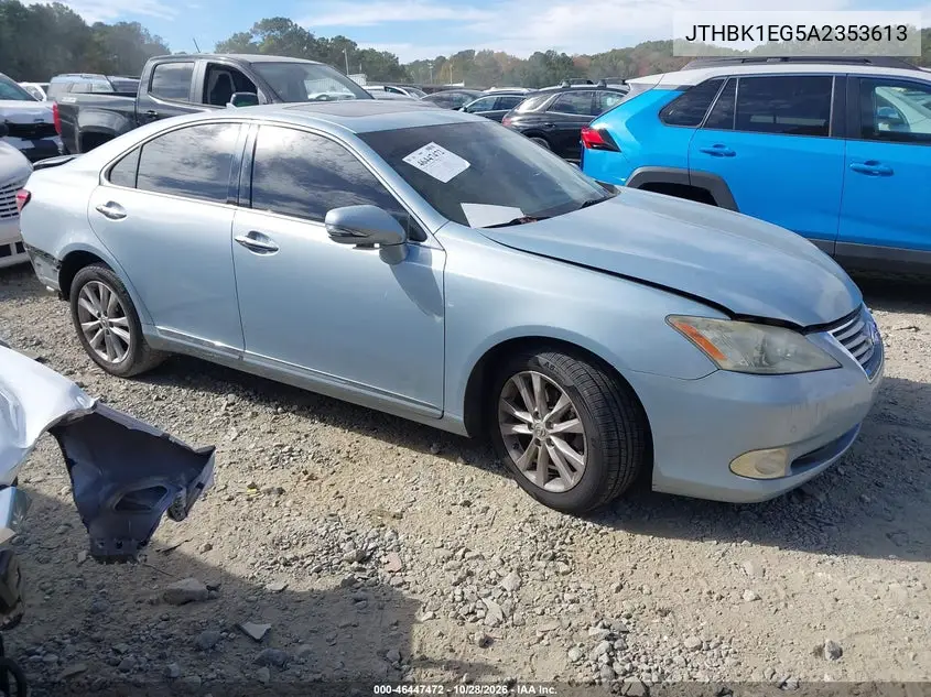 LEXUS ES 2010, VIN JTHBK1EG5A2353613