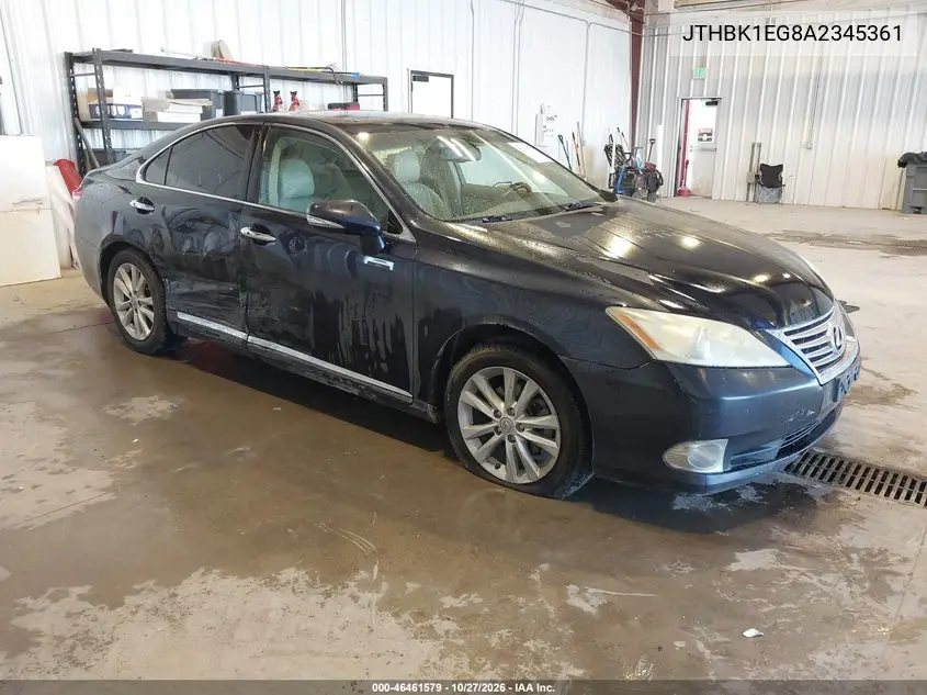 LEXUS ES 2010, VIN JTHBK1EG8A2345361