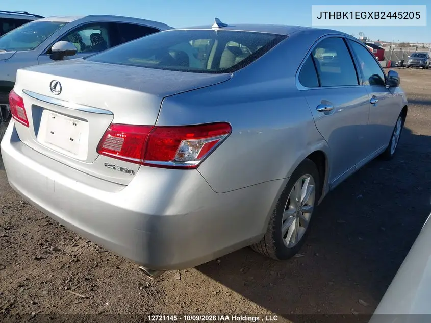2011 LEXUS ES VIN JTHBK1EGXB2445205 — фото 4