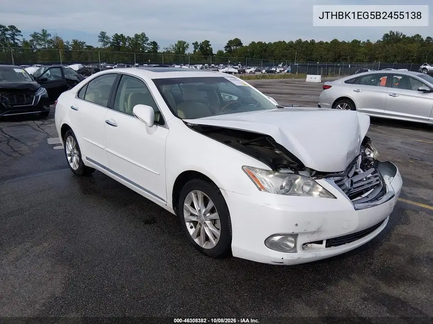 LEXUS ES 2011, VIN JTHBK1EG5B2455138
