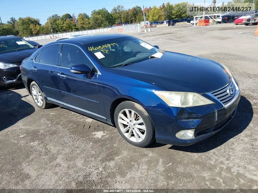 LEXUS ES 2011, VIN JTHBK1EG6B2446237