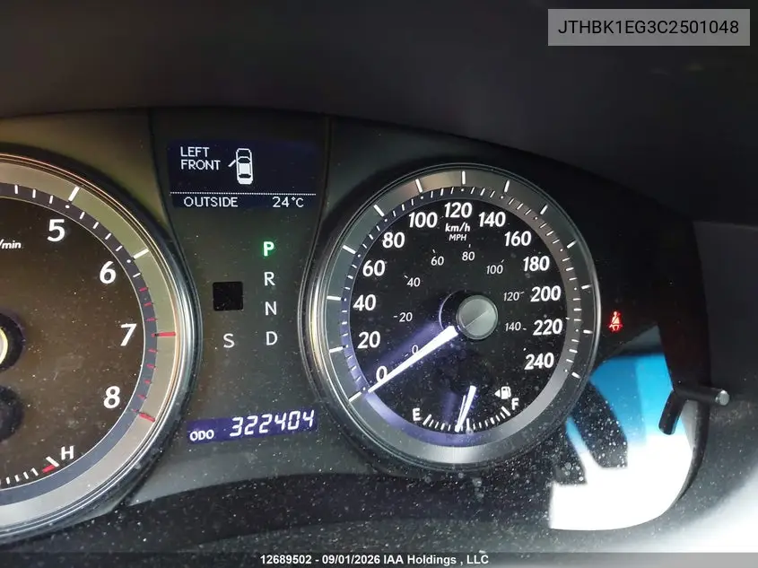 2012 LEXUS ES VIN JTHBK1EG3C2501048 — фото 15
