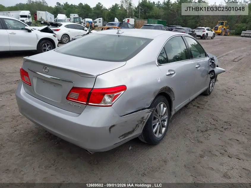 2012 LEXUS ES VIN JTHBK1EG3C2501048 — фото 4