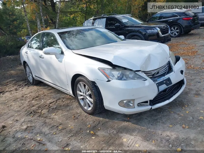 LEXUS ES 2012, VIN JTHBK1EG7C2481080