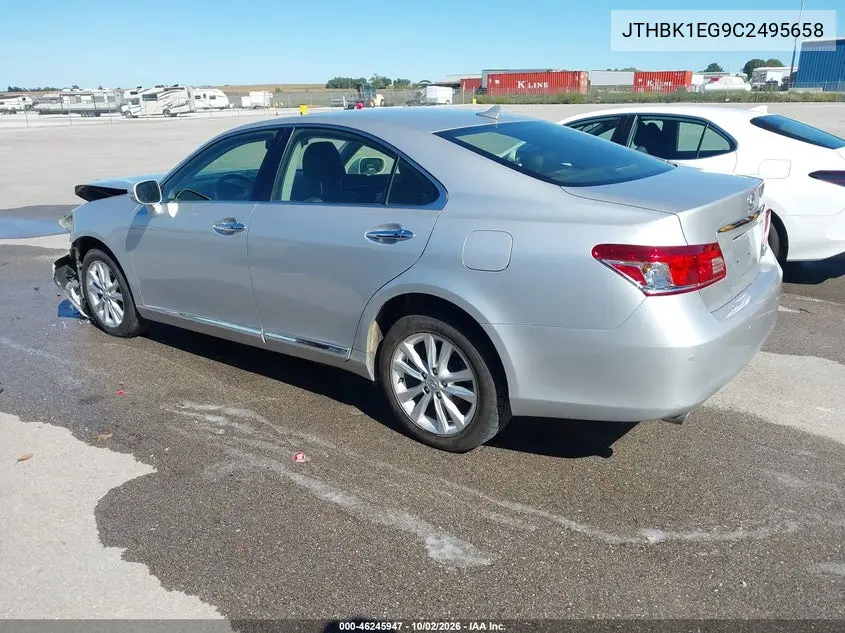 2012 LEXUS ES VIN JTHBK1EG9C2495658 — фото 3