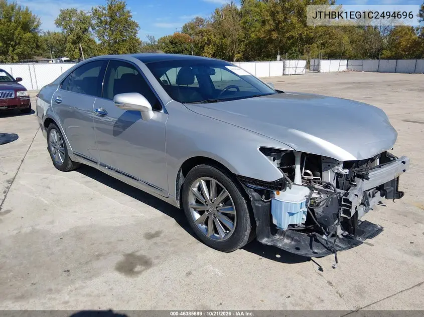 LEXUS ES 2012, VIN JTHBK1EG1C2494696
