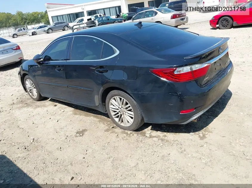 2013 LEXUS ES VIN JTHBK1GG8D2031758 — фото 3